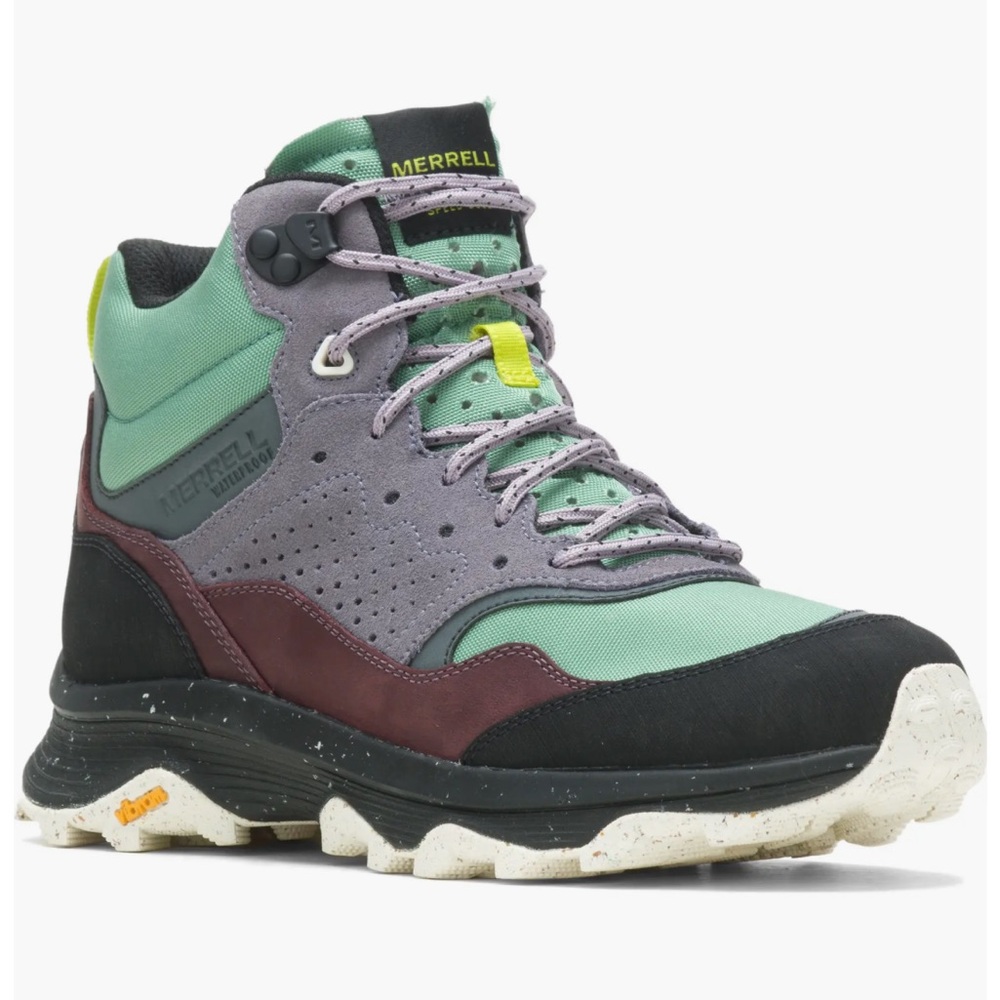 Merrell
Speed Solo Mid Waterproof
Hiking Boot women Color:Jade
$150 size 6 NEW